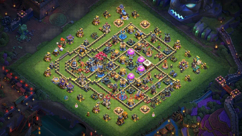 Town Hall 18 Base -farming – Layout id: r43x0 base layout