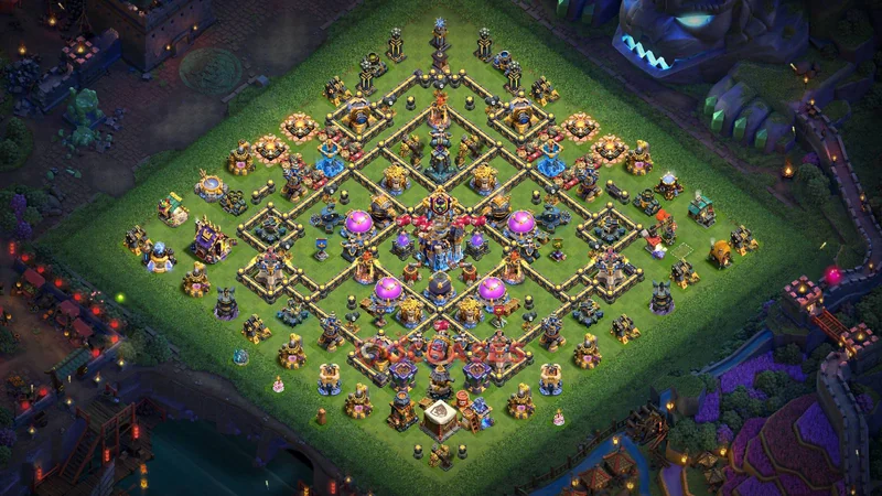 Town Hall 18 Base -farming – Layout id: k407j base layout