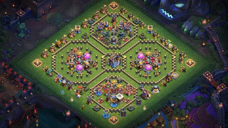 Town Hall 18 Base -farming – Layout id: 5mm6l base layout