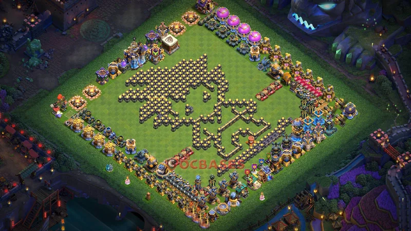Town Hall 18 Base -fun – Layout id: skbma base layout