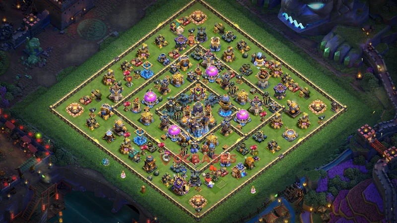 Town Hall 18 Base -farming – Layout id: kguho base layout