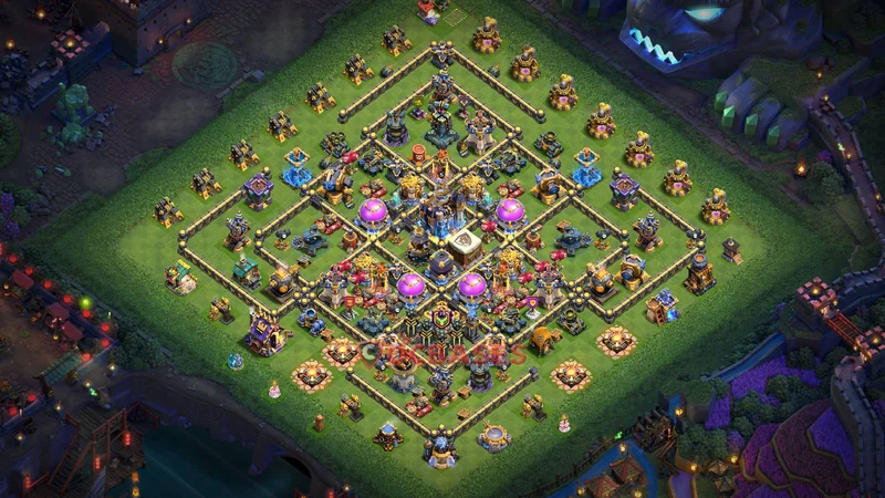 Town Hall 18 Base -farming – Layout id: kiofe base layout