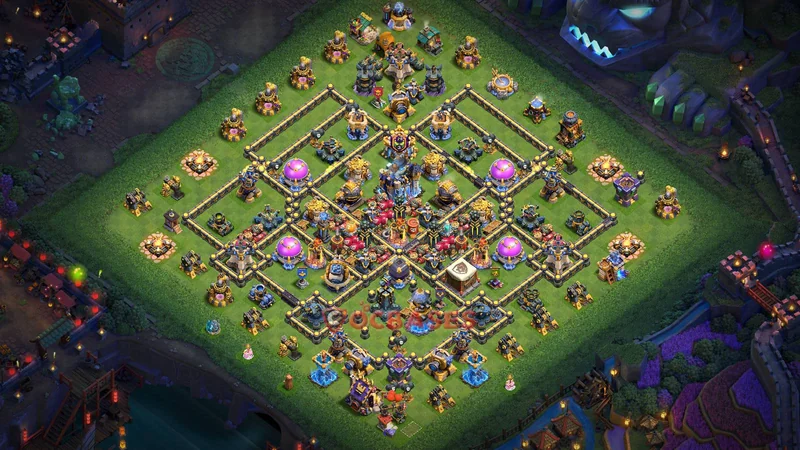 Town Hall 18 Base -farming – Layout id: 7cpoh base layout