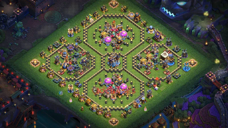 Town Hall 18 Base -farming – Layout id: hjri4 base layout