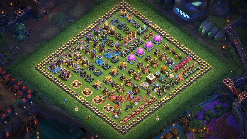 Town Hall 18 Base -fun – Layout id: dh9bf base layout