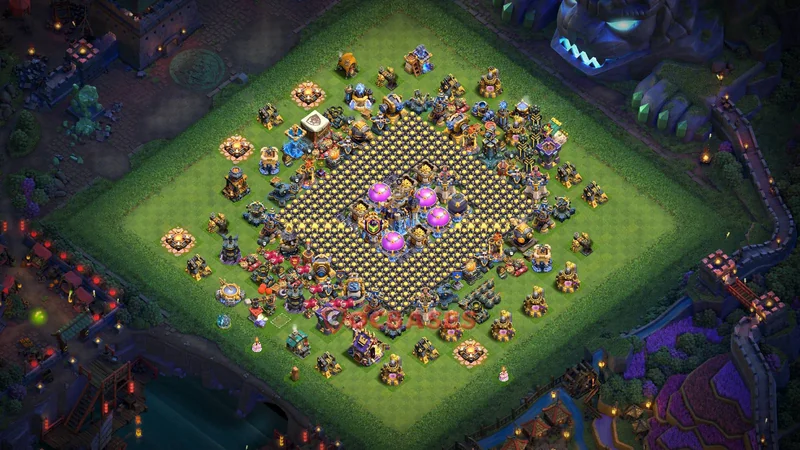 Town Hall 18 Base -farming – Layout id: smtam base layout