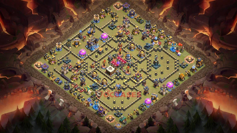 Town Hall 18 Base -war – Layout id: ax9hl base layout
