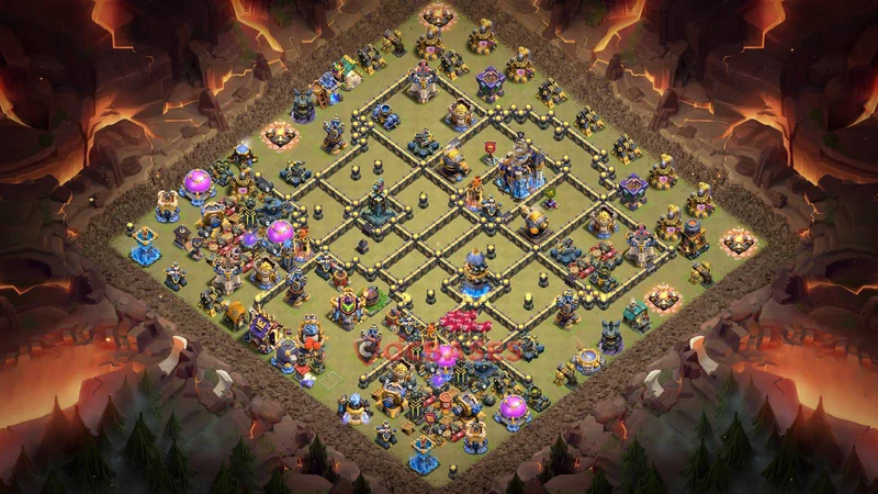 Town Hall 18 Base -war – Layout id: 27ssy base layout