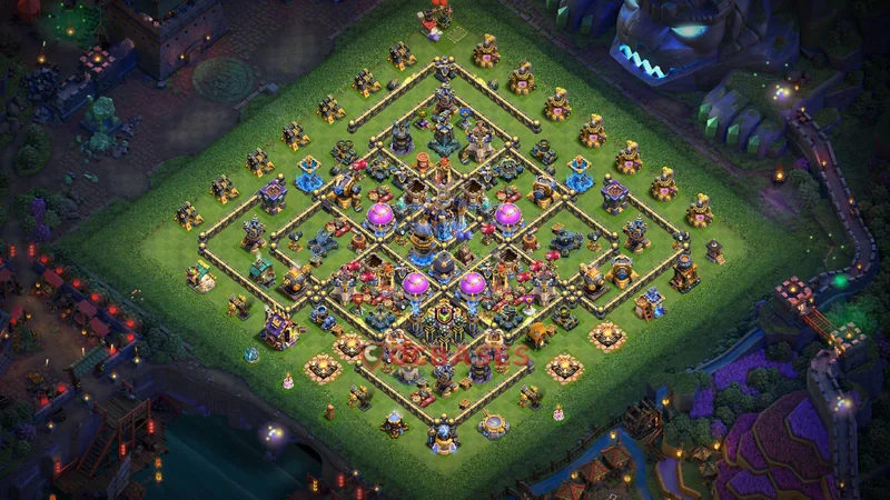 Town Hall 18 Base -farming – Layout id: oevs4 base layout