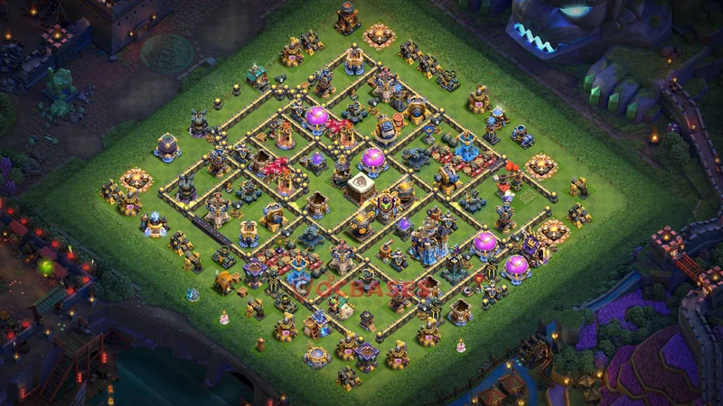 Town Hall 18 Base -trophy – Layout id: rpd97 base layout
