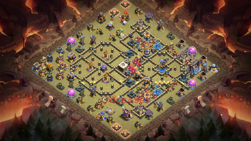 Town Hall 18 Base -war – Layout id: zj7k5 base layout