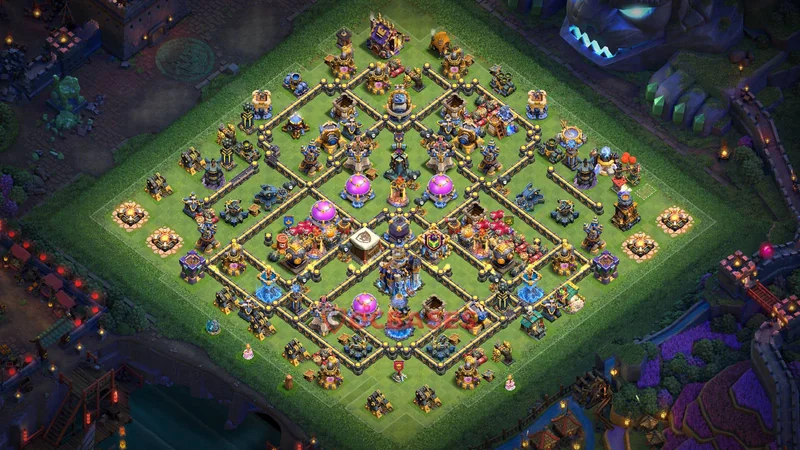 Town Hall 18 Base -farming – Layout id: mrcnj base layout