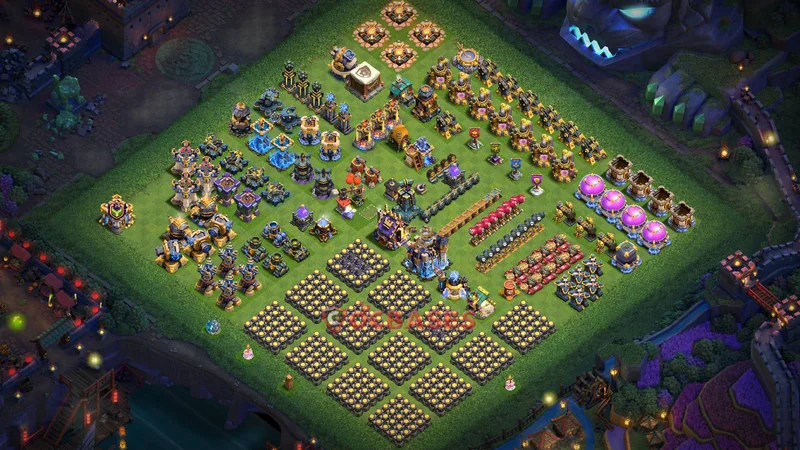 Town Hall 18 Base -progress base – Layout id: pfd9g base layout