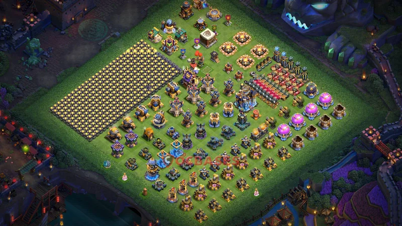 Town Hall 18 Base -progress base – Layout id: 0wqkl base layout