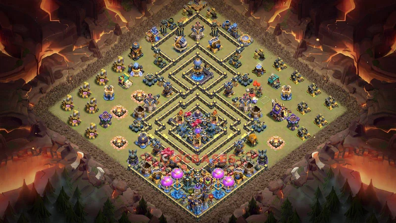 Town Hall 18 Base -war – Layout id: 0gm0u base layout