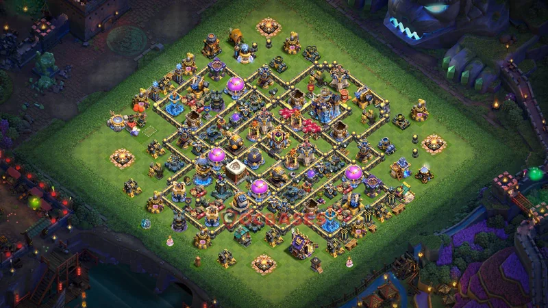 Town Hall 18 Base -farming – Layout id: g90ly base layout