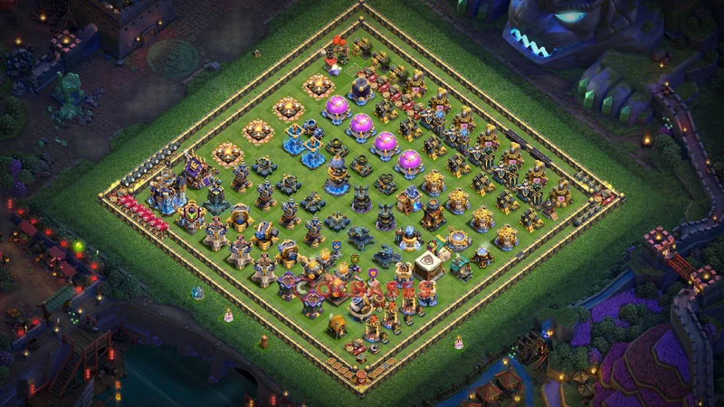 Town Hall 18 Base -progress base – Layout id: gnt23 base layout