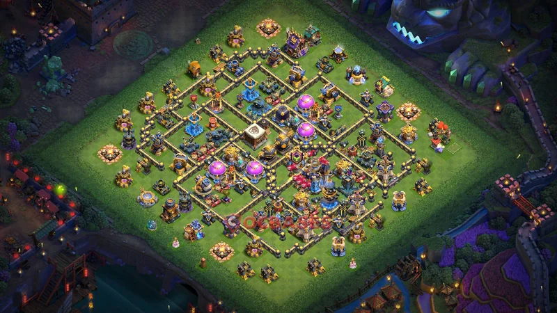 Town Hall 18 Base -farming – Layout id: tvsq6 base layout