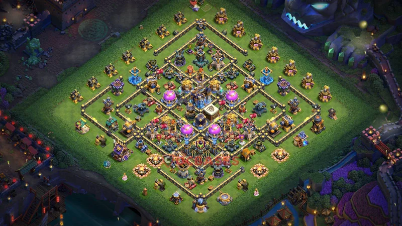 Town Hall 18 Base -farming – Layout id: g7k63 base layout