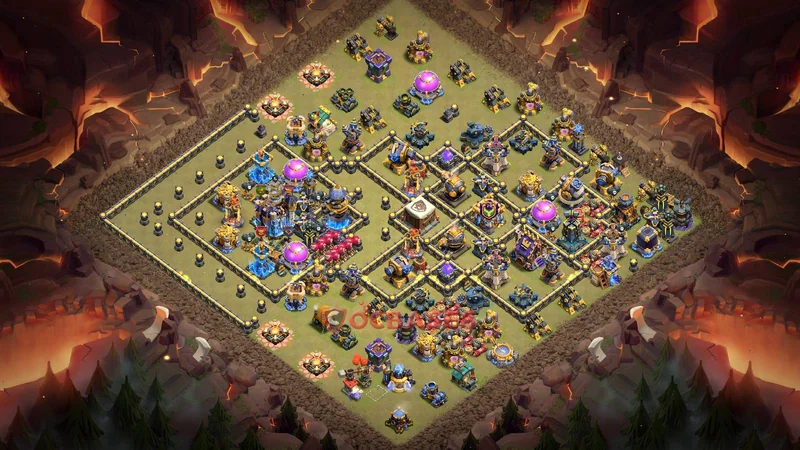 Town Hall 18 Base -war – Layout id: 4tt26 base layout