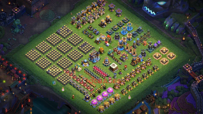 Town Hall 18 Base -progress base – Layout id: vohnv base layout