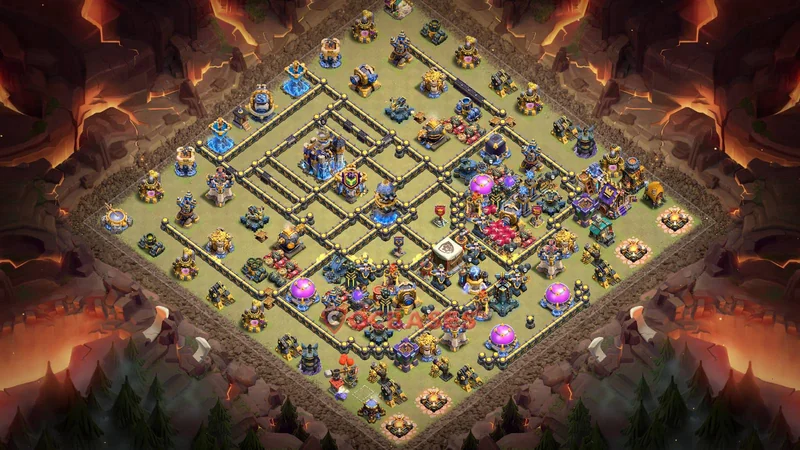 Town Hall 18 Base -war – Layout id: yllu6 base layout