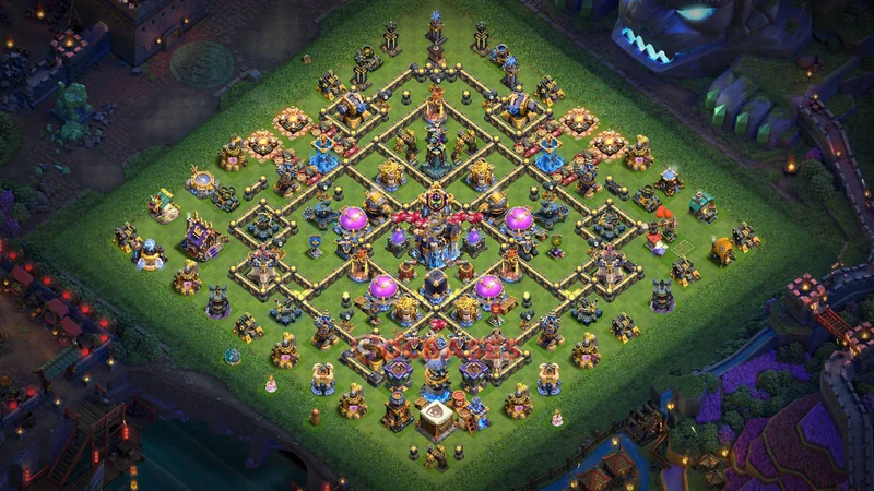 Town Hall 18 Base -farming – Layout id: 1gwpg base layout