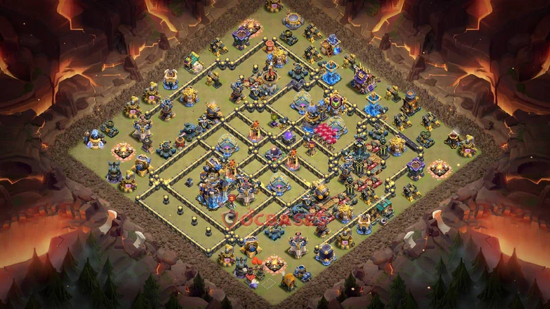 Town Hall 18 Base -war – Layout id: umnj4 base layout