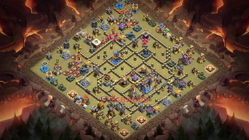 Town Hall 18 Base -war – Layout id: osy3e base layout