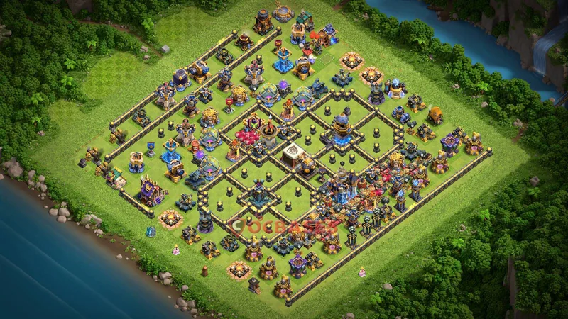 Town Hall 18 Base -trophy – Layout id: cxs14 base layout