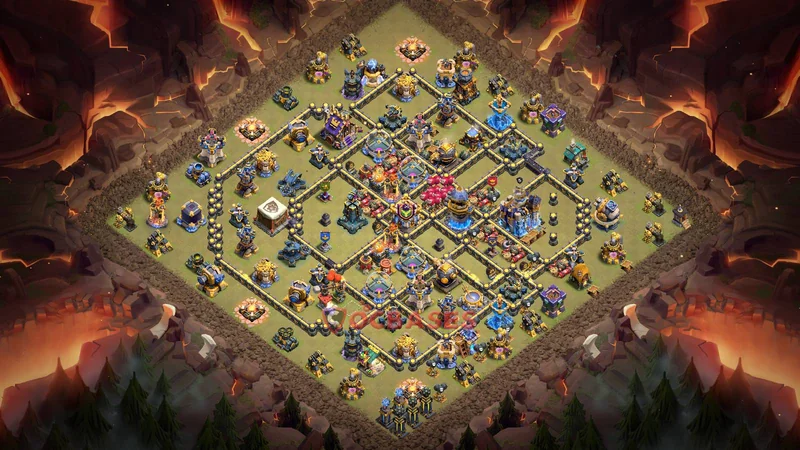 Town Hall 18 Base -war – Layout id: 0pggh base layout