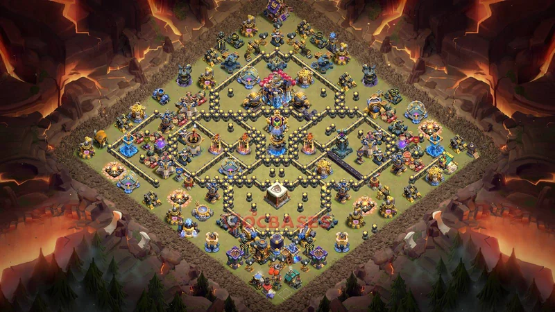 Town Hall 18 Base -war – Layout id: 4hvrk base layout