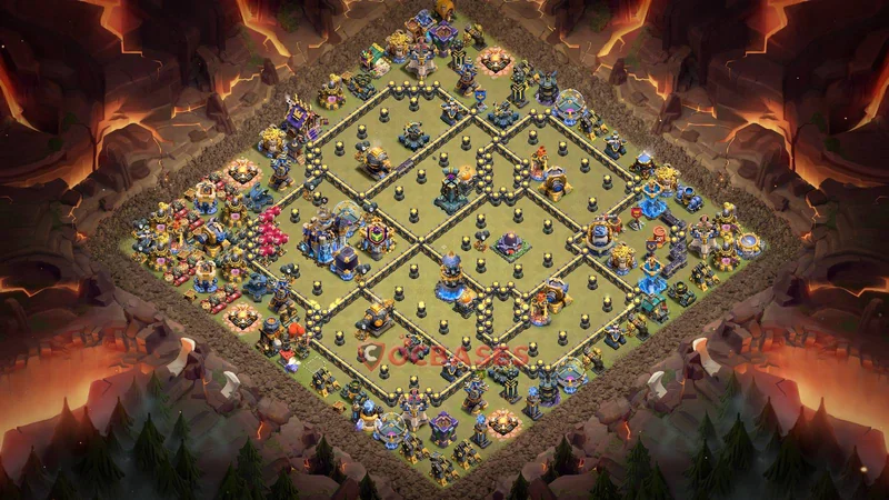 Town Hall 18 Base -war – Layout id: ncs61 base layout