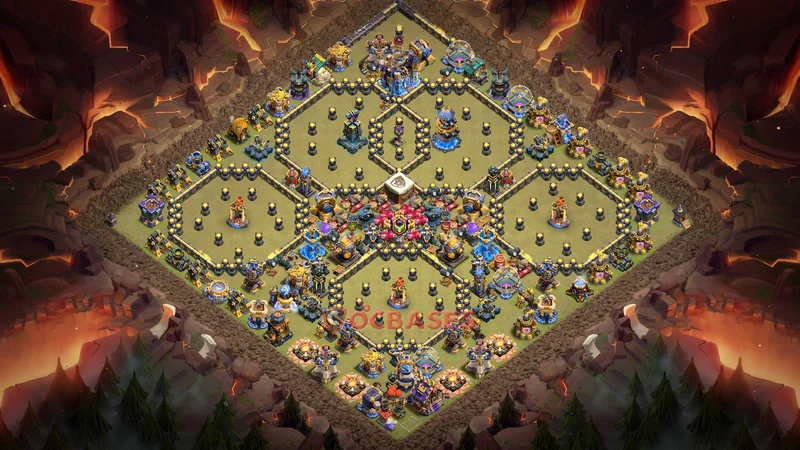 Town Hall 18 Base -war – Layout id: 25p15 base layout