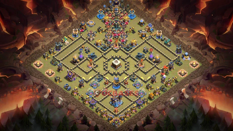Town Hall 18 Base -war – Layout id: w218i base layout