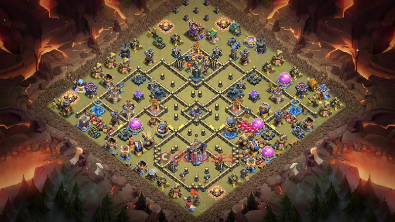 Town Hall 18 Base -war – Layout id: f9jq8 base layout