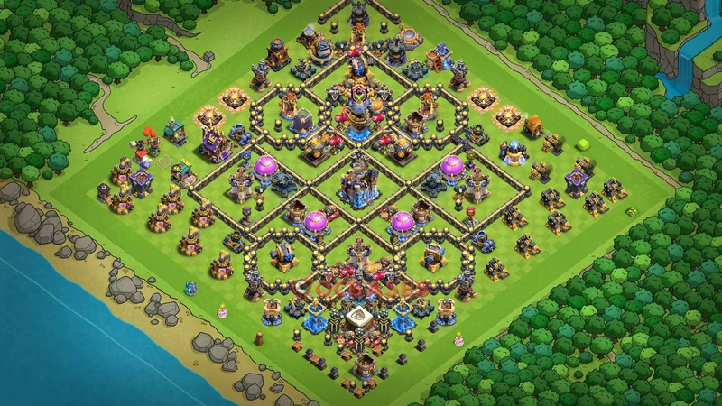 Town Hall 18 Base -farming – Layout id: n38wt base layout