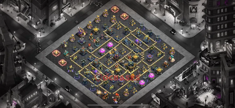 Town Hall 17 Base -war – Layout id: o6gad base layout