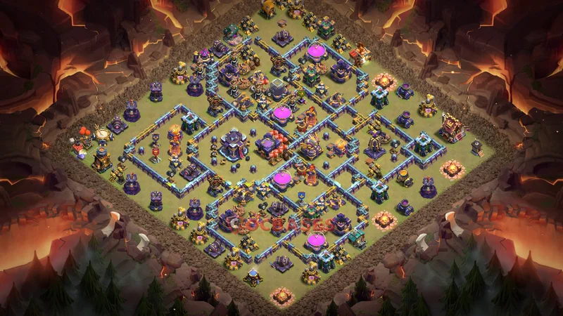 Town Hall 15 Base -war – Layout id: df67t base layout