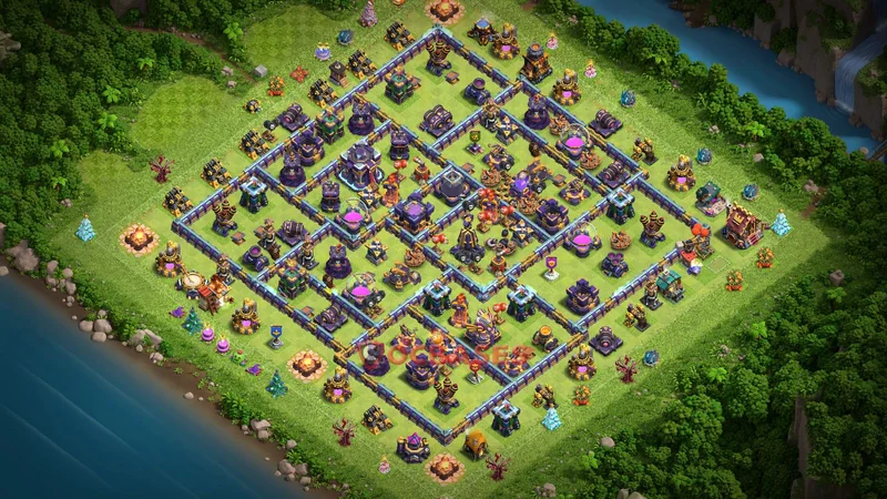 Town Hall 15 Base -hybrid – Layout id: 7qfwo base layout
