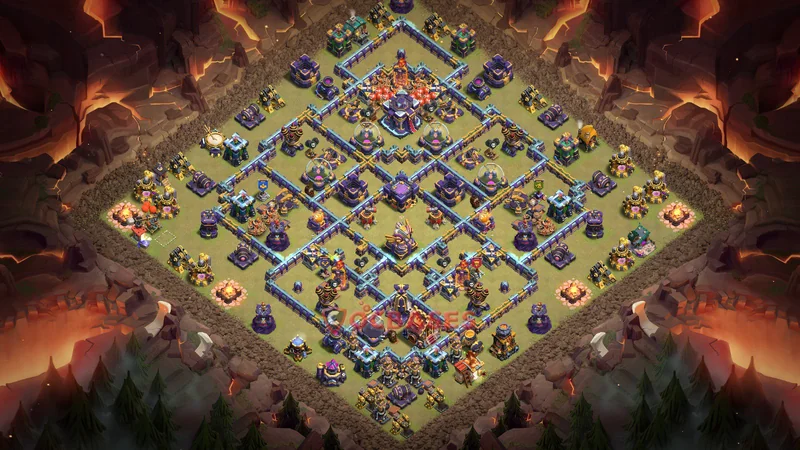 Town Hall 15 Base -war – Layout id: t5hbq base layout
