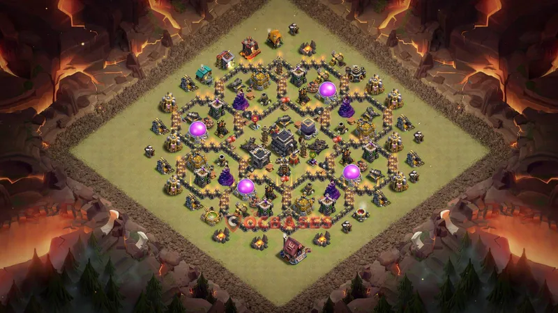 Town Hall 9 Base -war – Layout id: uziej base layout