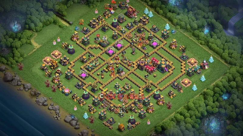 Town Hall 14 Base -trophy – Layout id: pdwd2 base layout
