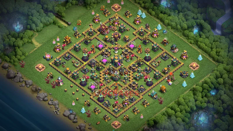 Town Hall 14 Base -farming – Layout id: w3t5i base layout
