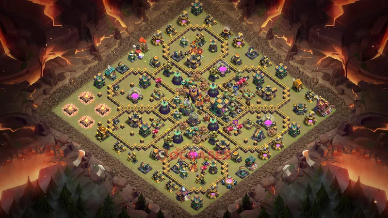 Town Hall 14 Base -war – Layout id: jj1ps base layout