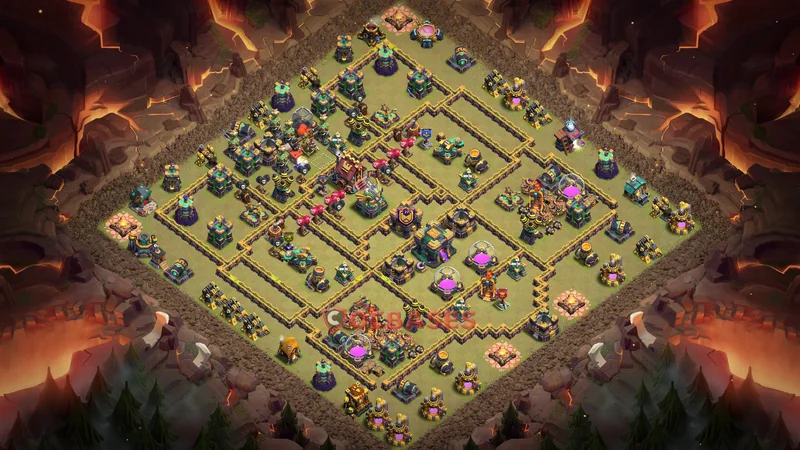 Town Hall 14 Base -war – Layout id: 2cd5e base layout