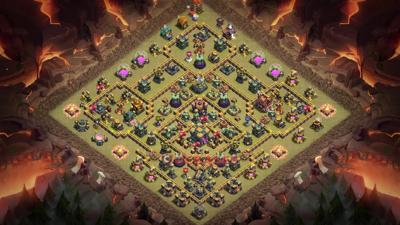 Town Hall 14 Base -war – Layout id: gtc0x base layout