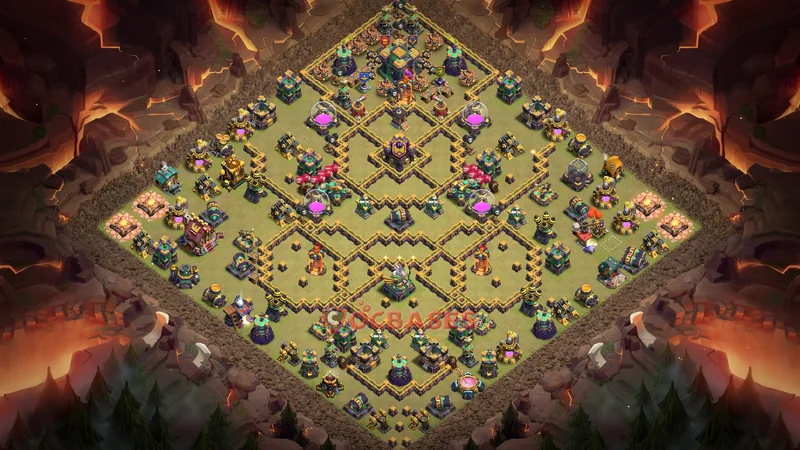 Town Hall 14 Base -war – Layout id: iyz4r base layout