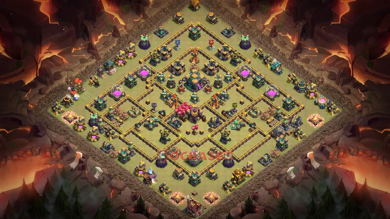 Town Hall 14 Base -war – Layout id: t46nr base layout