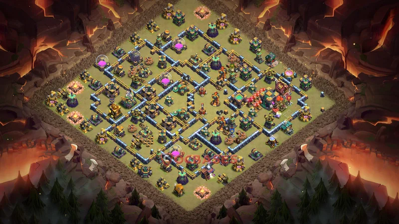 Town Hall 14 Base -war – Layout id: elfyh base layout